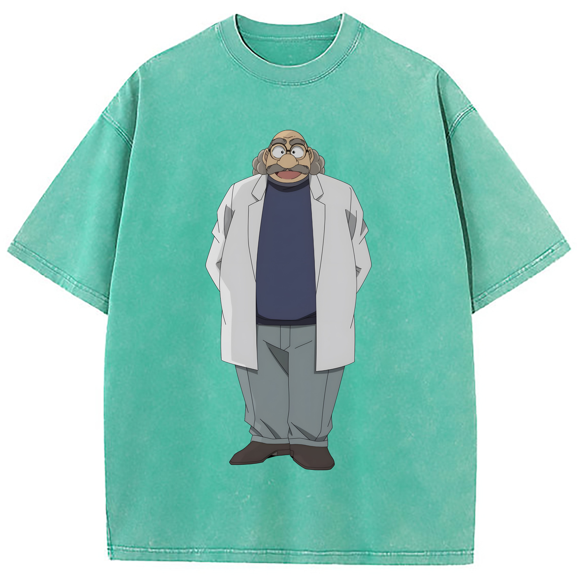 （画像用） 名探偵コナン あがさ ひろし Detective Conan Agasa Hiroshi 綿100% ヴィンテージ風 半袖Tシャツ（フロントプリント）